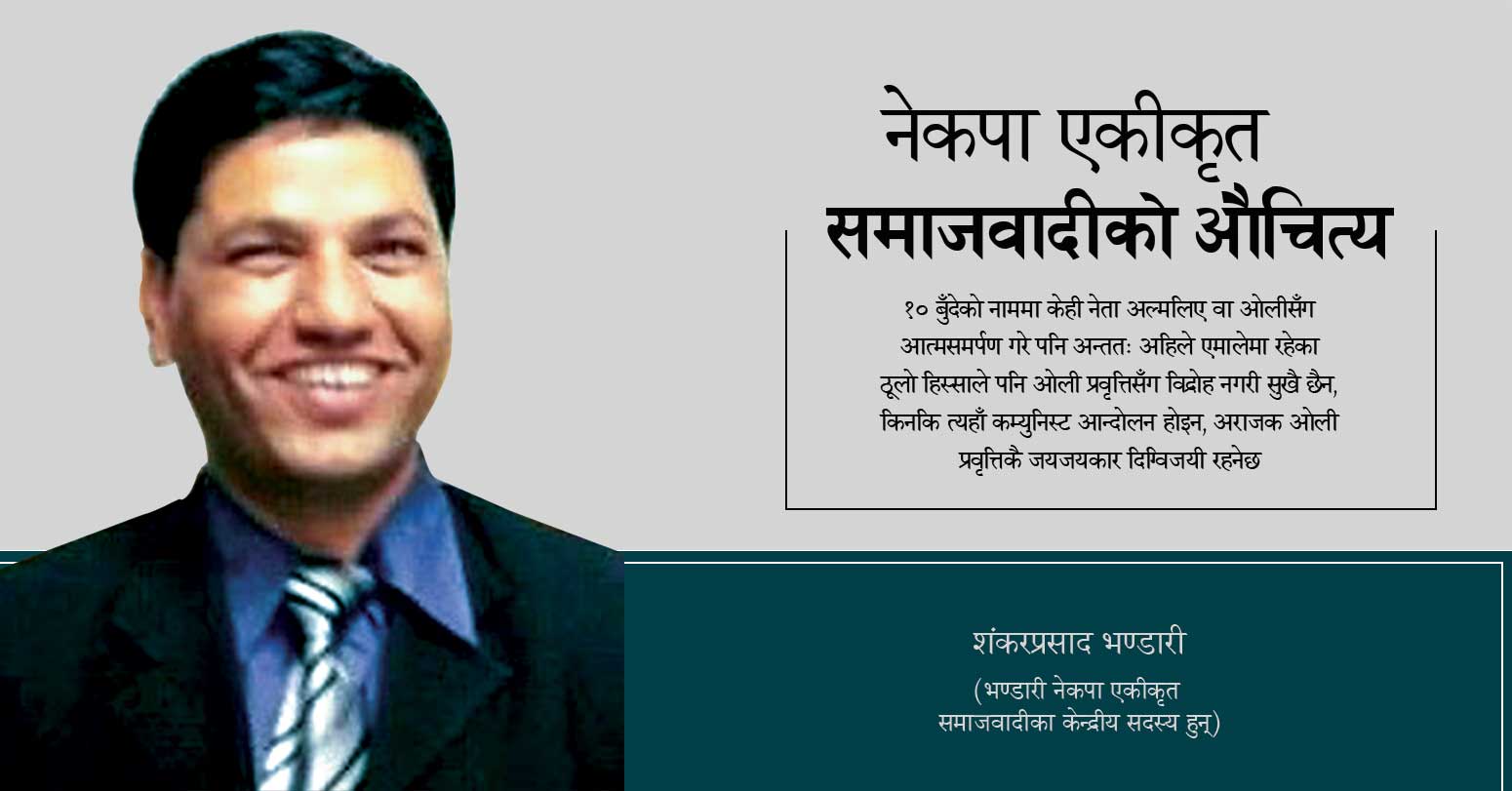 नेकपा एकीकृत समाजवादीको औचित्य